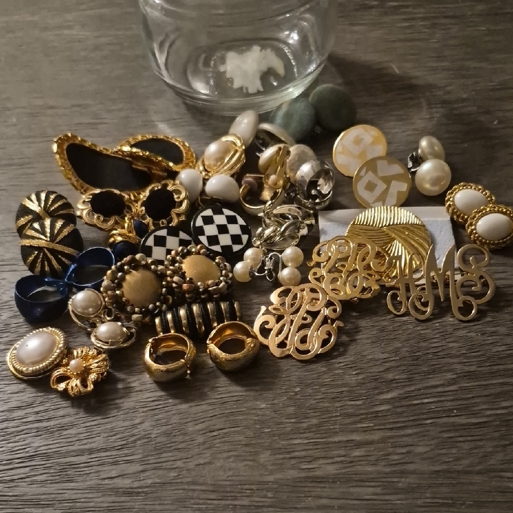 Assorted Gold and Black Women’s Statement Earrings - Mixed Pack